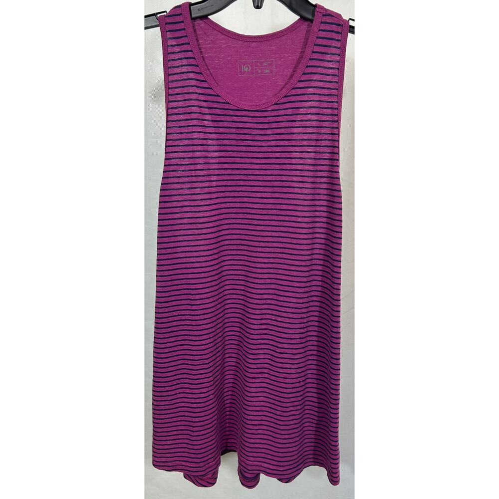 Tentree IO Women’s Hemp Organic Cotton Striped Tank Top Pink Large